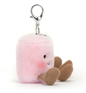 Amuseables Pink and White Marshmallows Bag Charm - Jellycat
