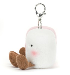 Amuseables Pink and White Marshmallows Bag Charm - Jellycat