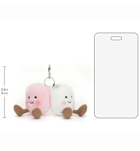 Amuseables Pink and White Marshmallows Bag Charm - Jellycat