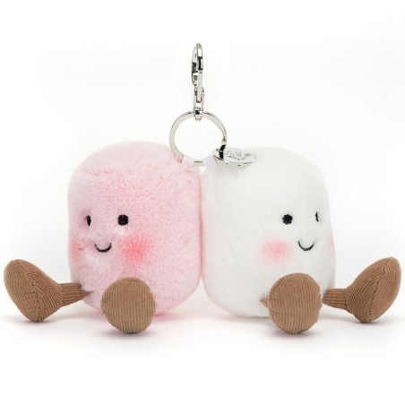 Amuseables Pink and White Marshmallows Bag Charm - Jellycat