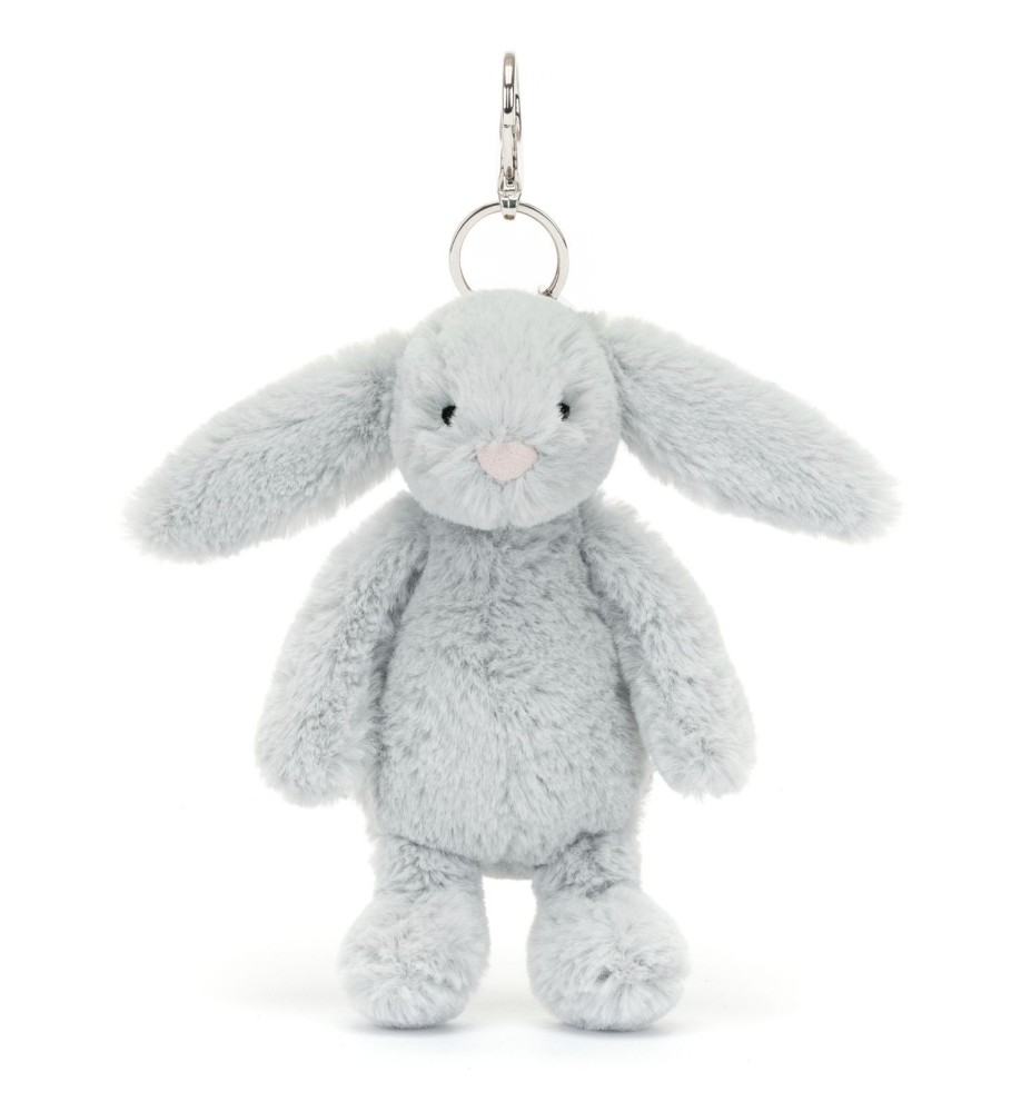 Bashful Silver Bunny Bag Charm - Jellycat