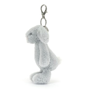 Bashful Silver Bunny Bag Charm - Jellycat