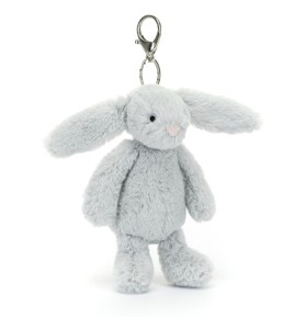Bashful Silver Bunny Bag Charm - Jellycat