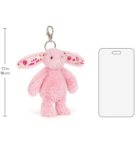 Blushkin Blossom Bunny Bag Charm - Jellycat