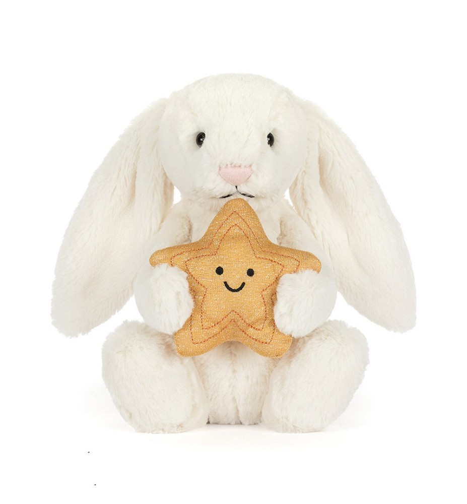 Cream Bunny With Star - Jellycat