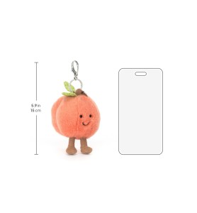 Amuseables Peach Bag Charm - Jellycat
